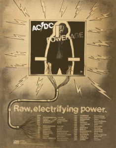 Affiche AC DC Powerage Advert DESSIN