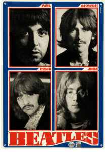 affiche The Beatles (Pop Music Express 1969) dessin