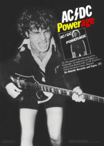 affiche ac dc powerage advert dessin couleur grd frmt. def