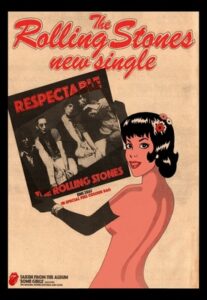 affiche advert rolling stones respectable single dessin